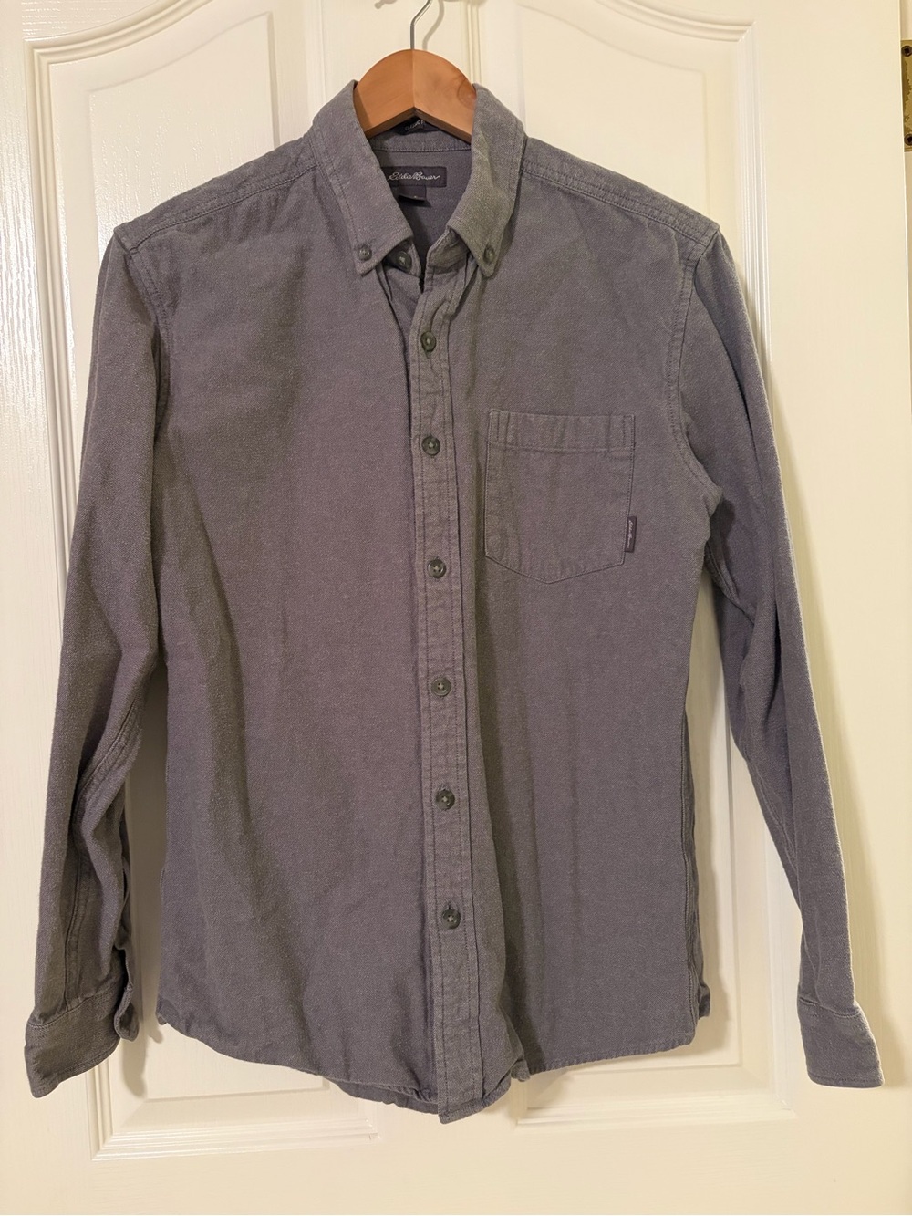 Eddie Bauer Gray Long-Sleeve Button-Down Shirt